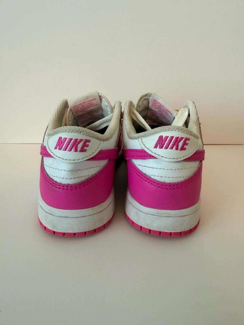 Nike Dunk Low Preschool 'Laser Fuchsia' Sneakers FB9108-102 - Picture 6 of 11